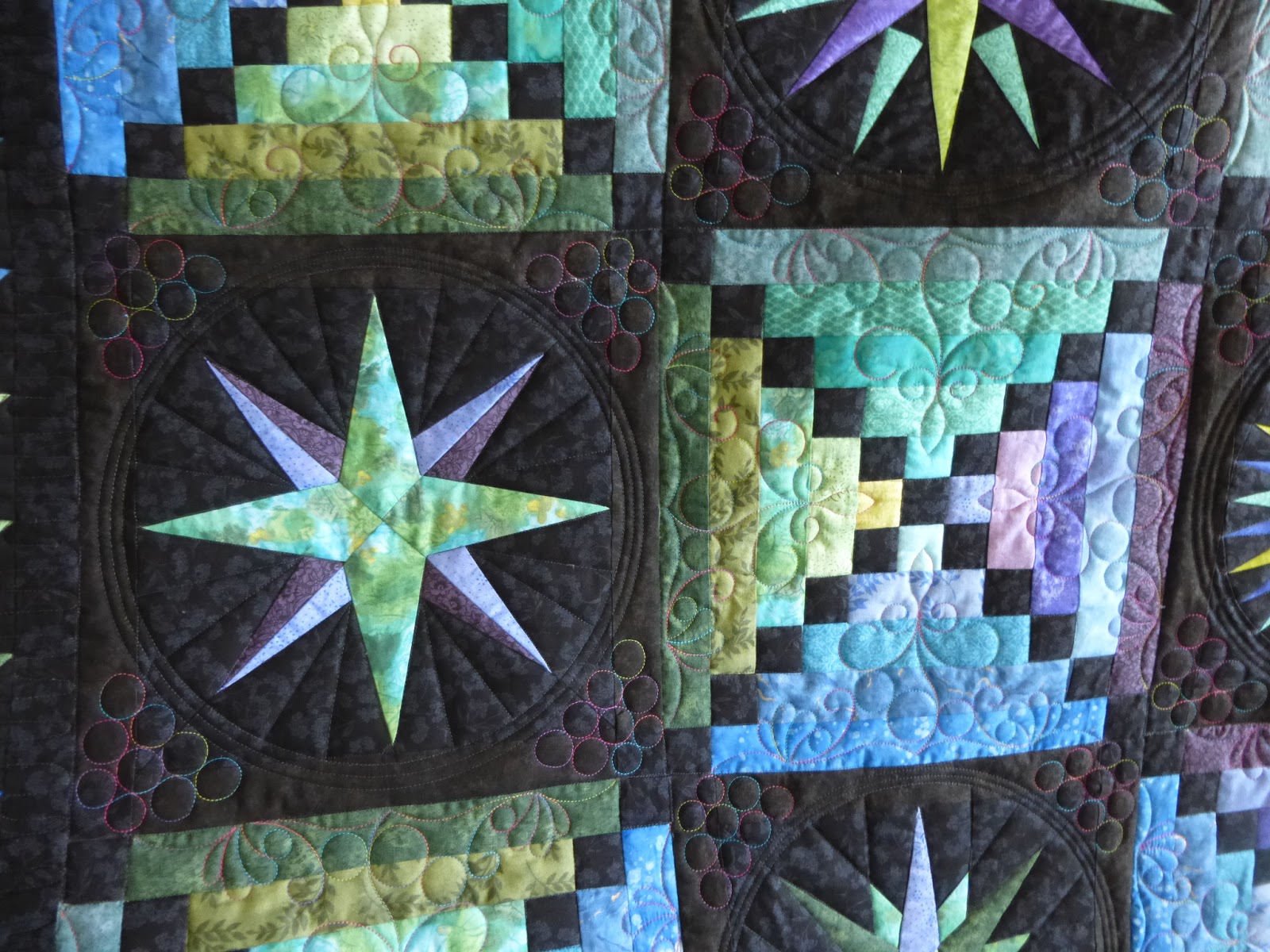 caledonia quilter Jinny Beyer Moonglow Quilt, and All About Purple