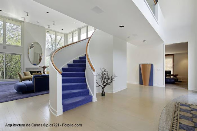 Diseño elegante Escalera interior curva moderna