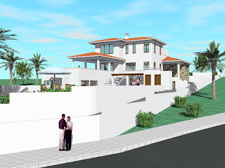 Modern double story home design exterior views