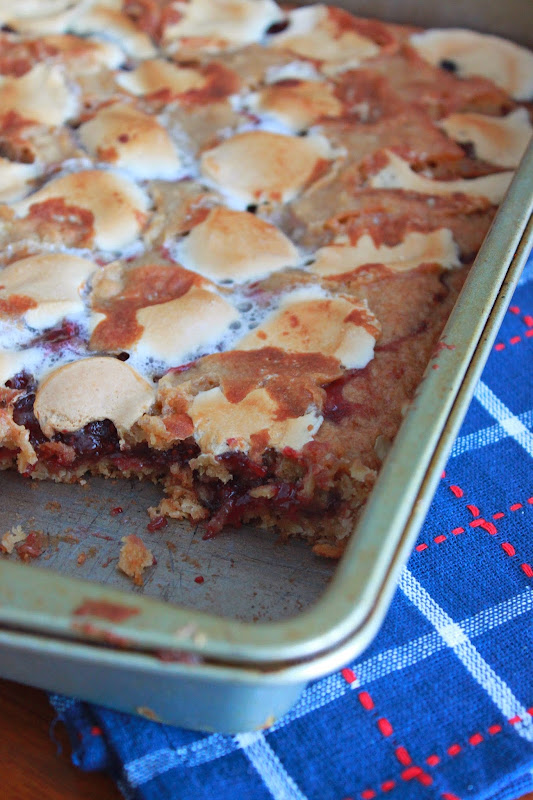 Annie's City Kitchen Marshmallow and Jam Blondies
