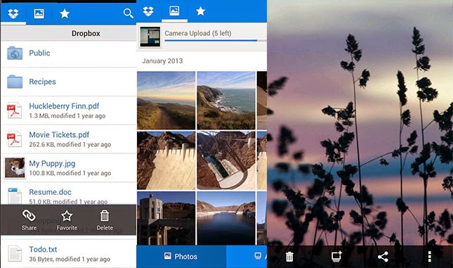 aplikasi Android Dropbox aplikasi Android Dropbox