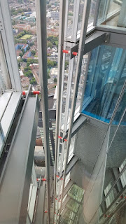 The framework of the building from the view from The Shard London