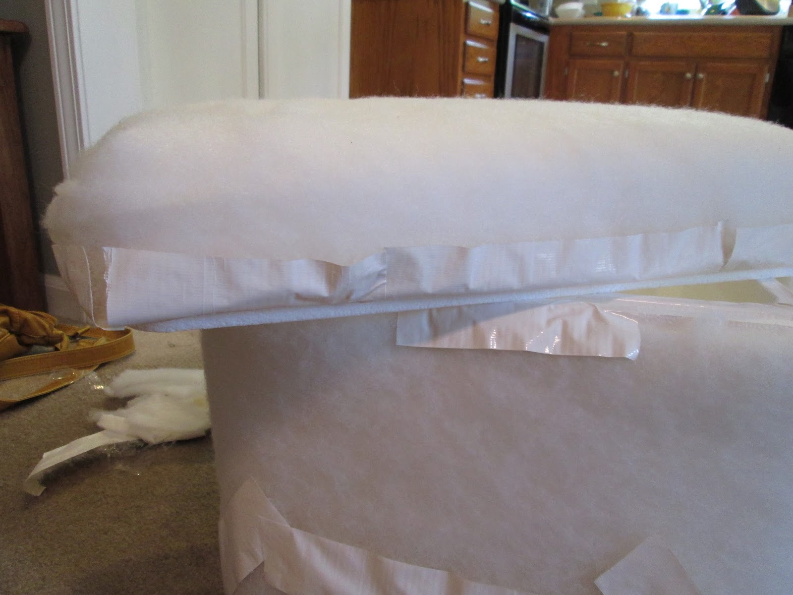 and kitty makes three Project Styrofoam Cooler Ottoman