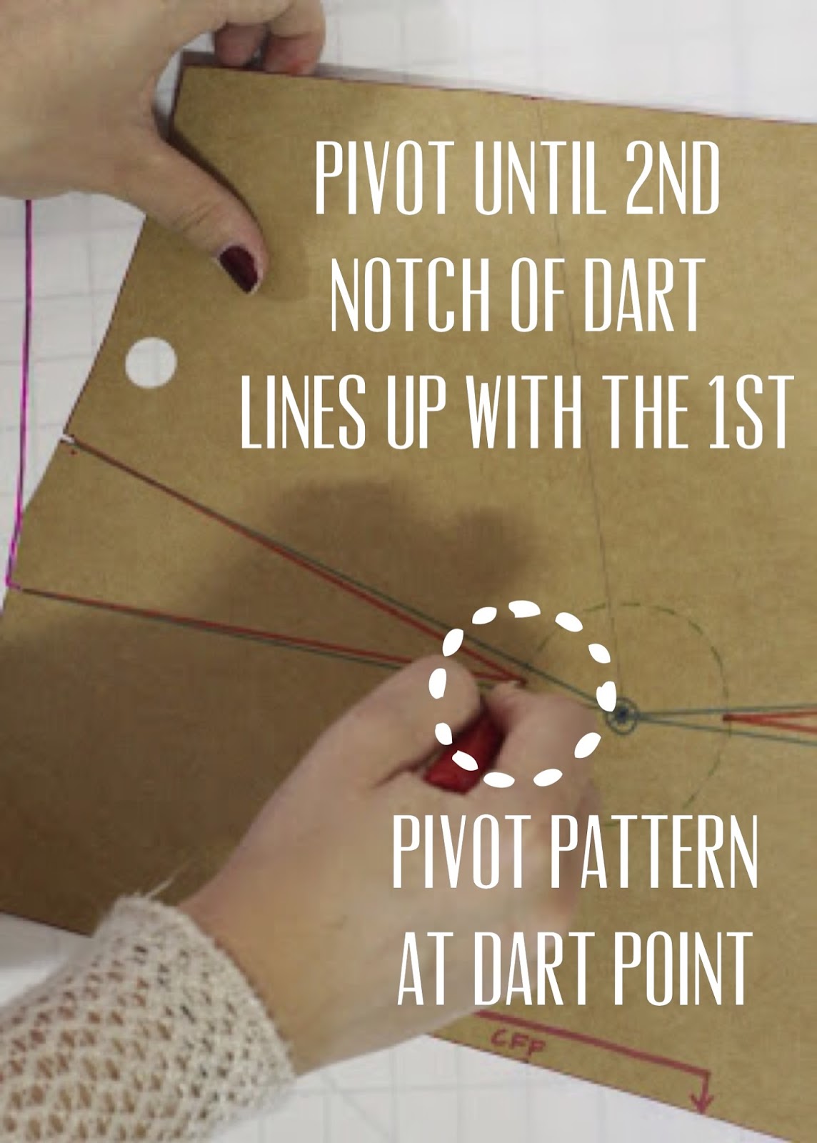 JuliaBobbin Tutorial How To Move Darts without slashing your pattern