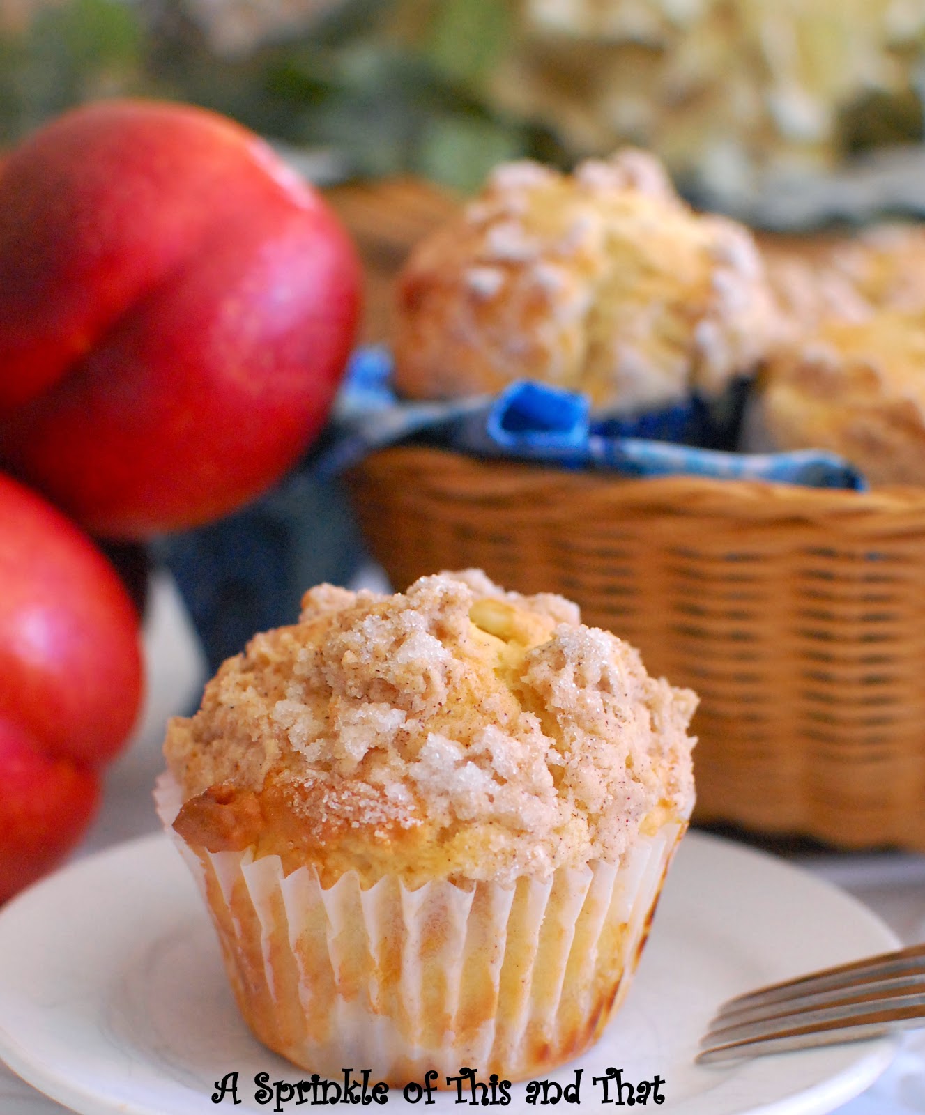 A Sprinkle of This and That Peach Muffins