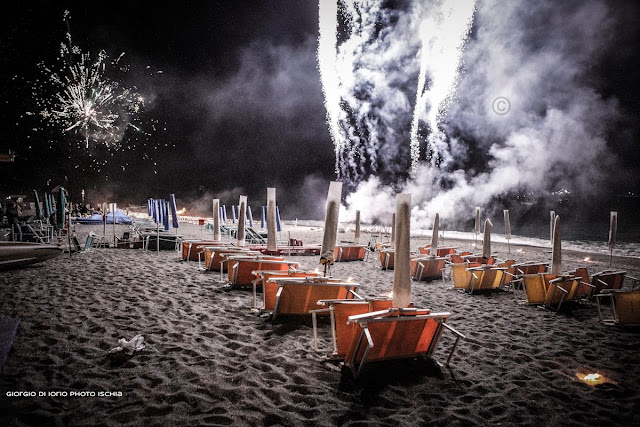 festa di San Michele a Sant'Angelo, Fuochi Piromusicali, Foto Ischia, lanterne volanti, Ristorante Ida Ischia, Spiaggia dei Maronti,