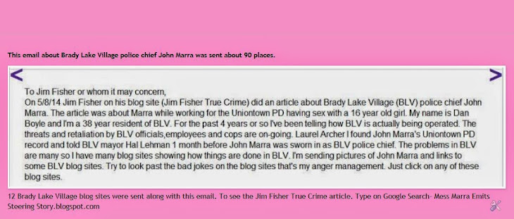 Brady Lake Village police chief John Crash'em Marra is a lying ass hole !