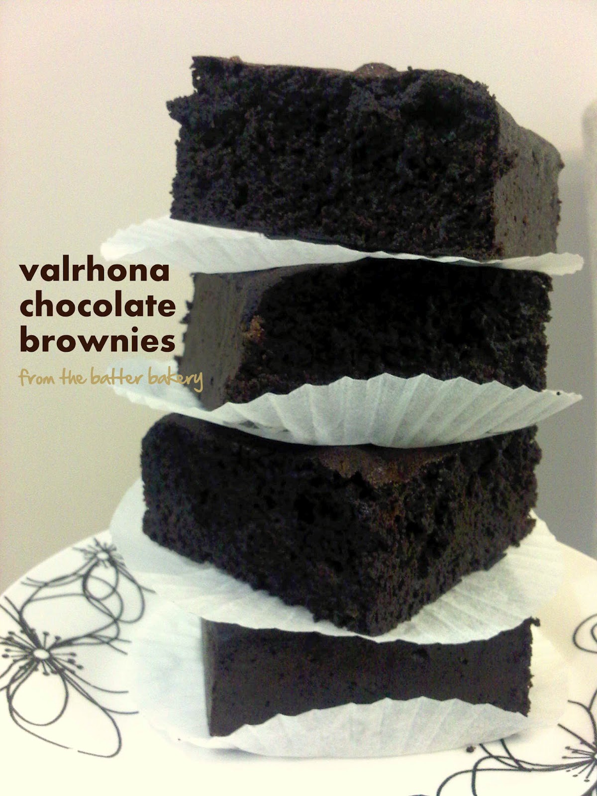 the batter baker Valrhona Chocolate Brownies