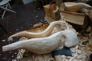 spoon carving, kuksa carving