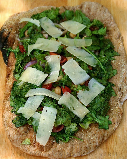 Grilled Salad Pizza from A Little Bit Crunchy A Little Bit Rock and Roll