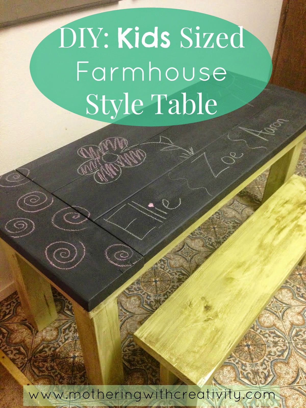 diy kids farmhouse table