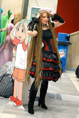 Rapunzel girl with very long hair