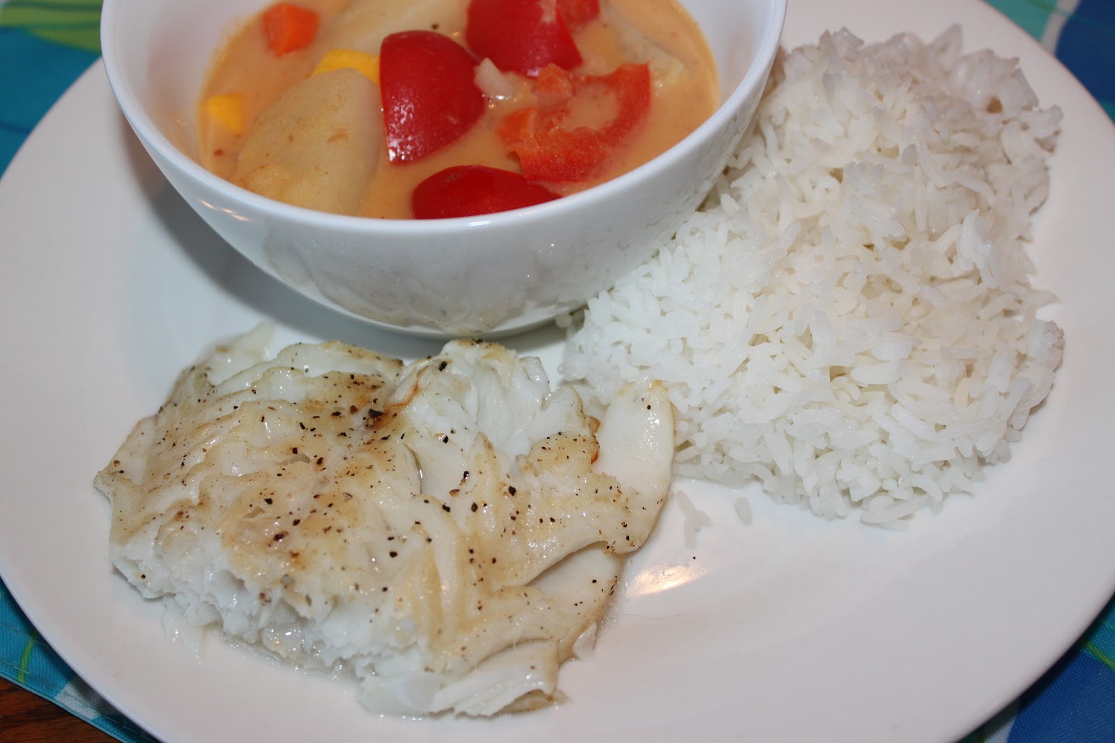Grilled Chilean Sea Bass with Mango Curry