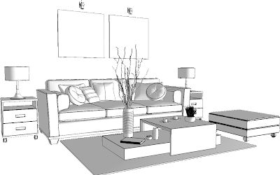 sketchup model sofa #6
