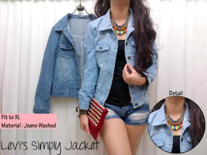 Jaket Jeans Denim Levis Cewek ada stock Dijual oleh Distro Karambie Rp 145.000