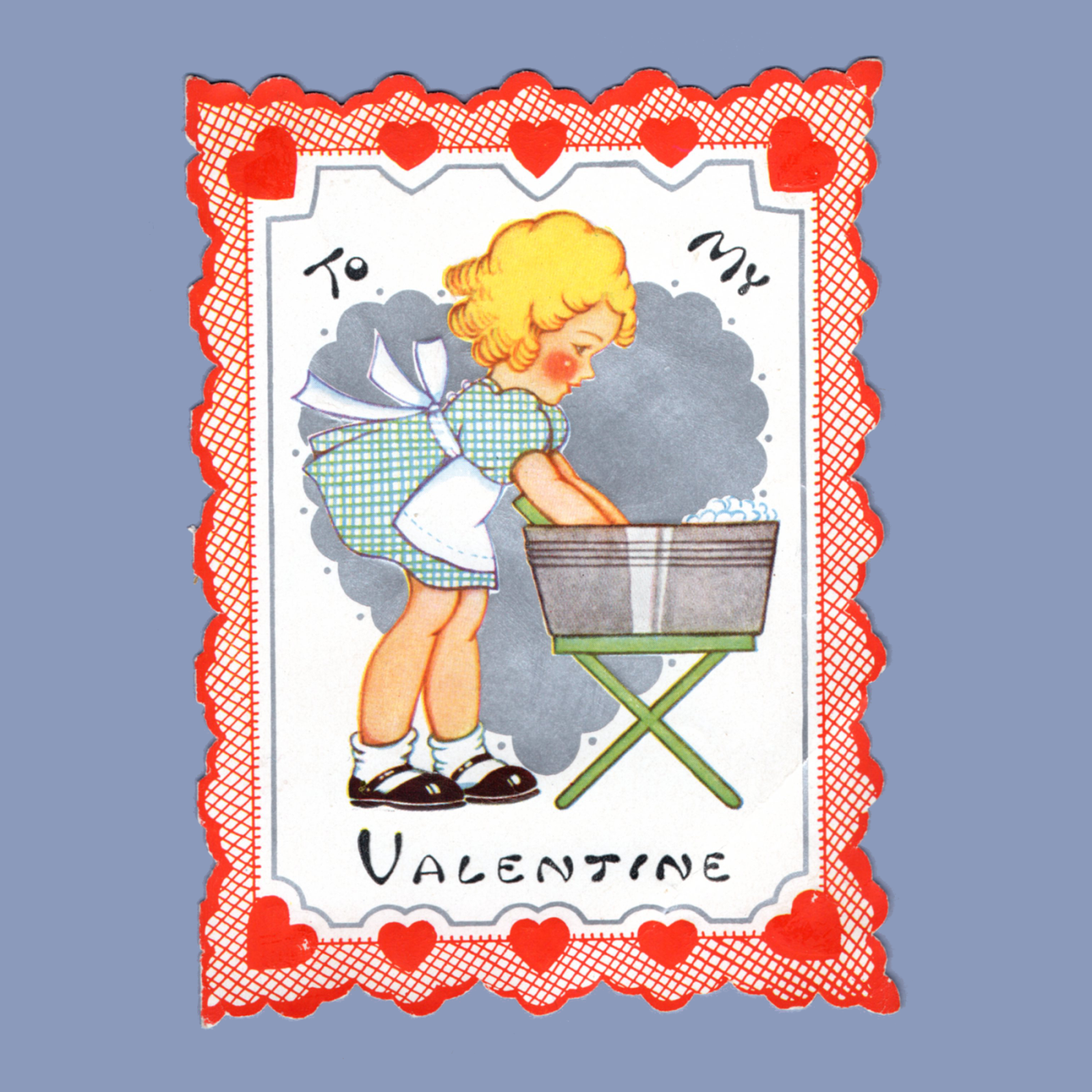 Vintage Valentine Museum Cleaning Up Household Chores Laundry