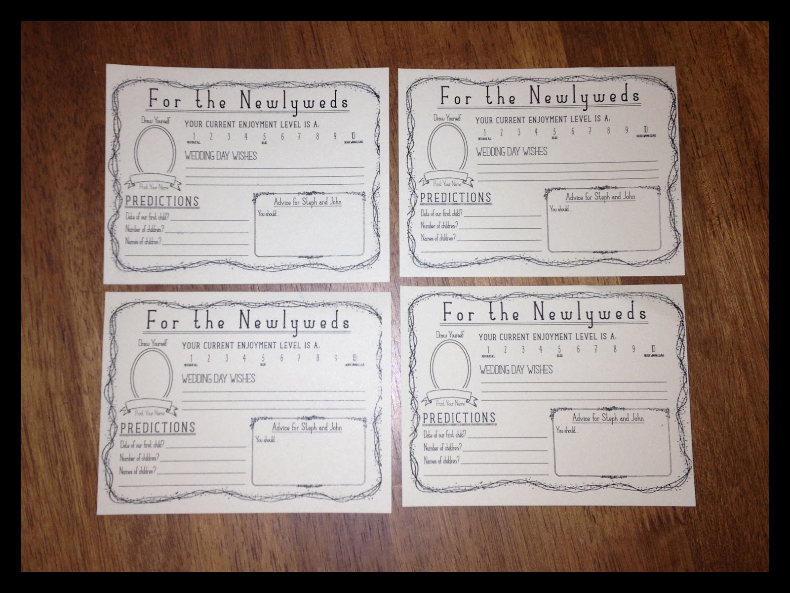 Noticeable Nuptials Reception Questionnaire