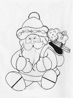 desenho de papai noel para pintar