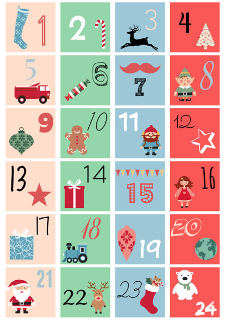 Descarga números para tu calendario de adviento hasta el 31 Descarga números para tu calendario de adviento hasta el 31