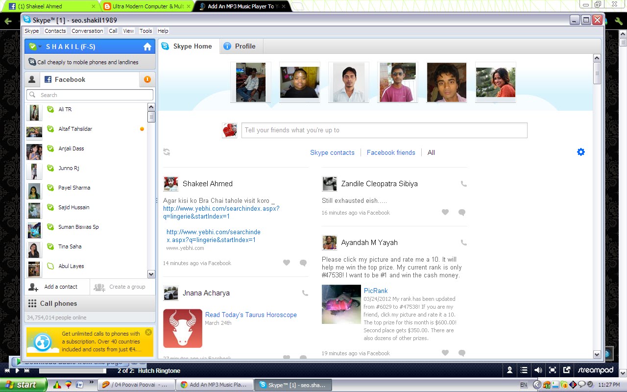 Ultra Modern Computer & Multimedia Connect with Facebook friends