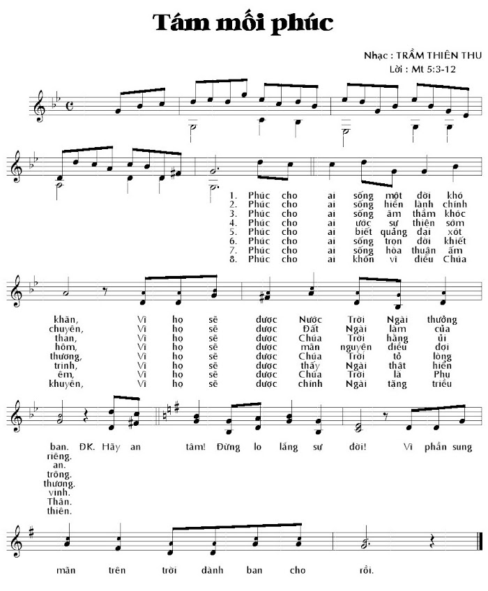 Thánh ca: Tám Mối Phúc