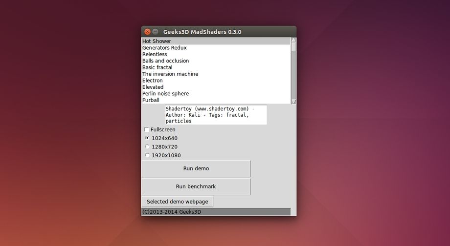 MadShaders in Ubuntu