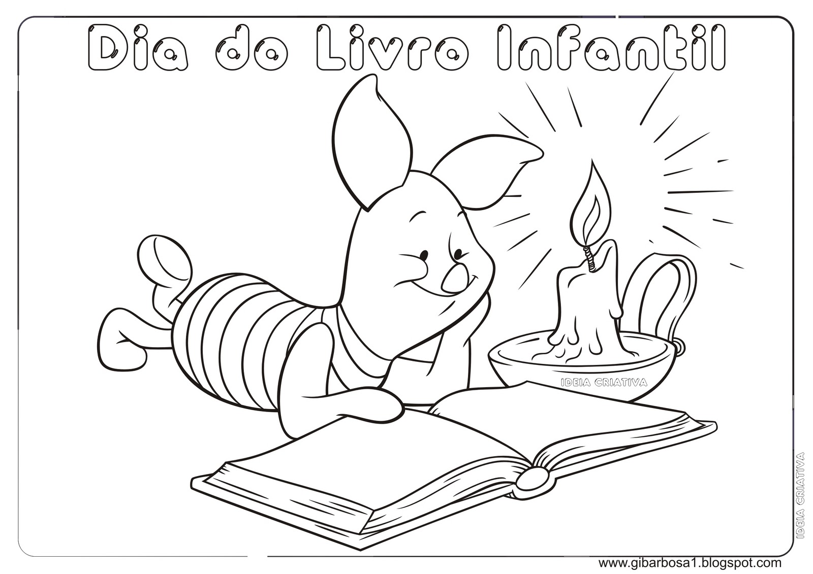 Profª Carllinha: Para Colorir - Dia do Livro
