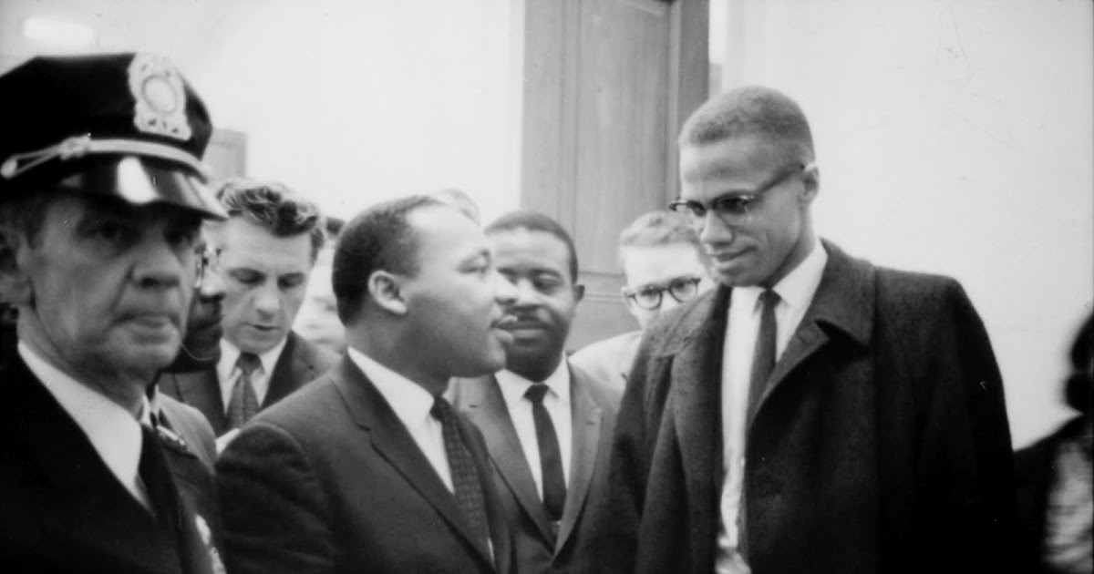 Martin Luther King and Malcolm X Black History Month Public Domain Clip