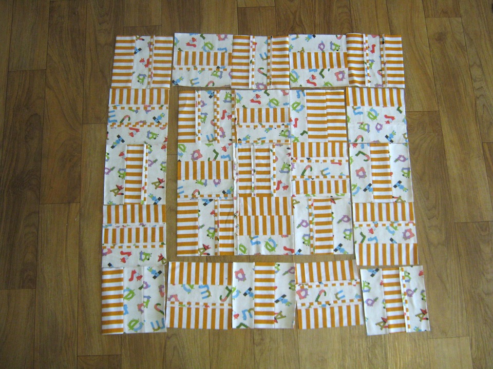 Beeinspired Jersey knit baby quilt tutorial