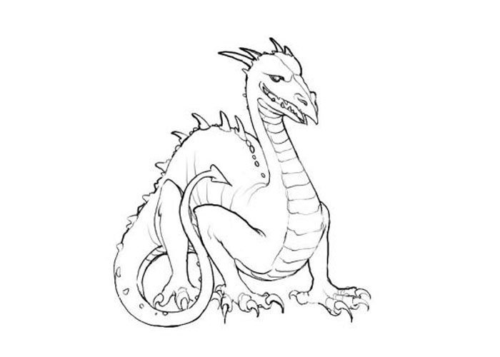 Free Coloring Pages for Kids: Dragon Coloring Pages Free Printables For