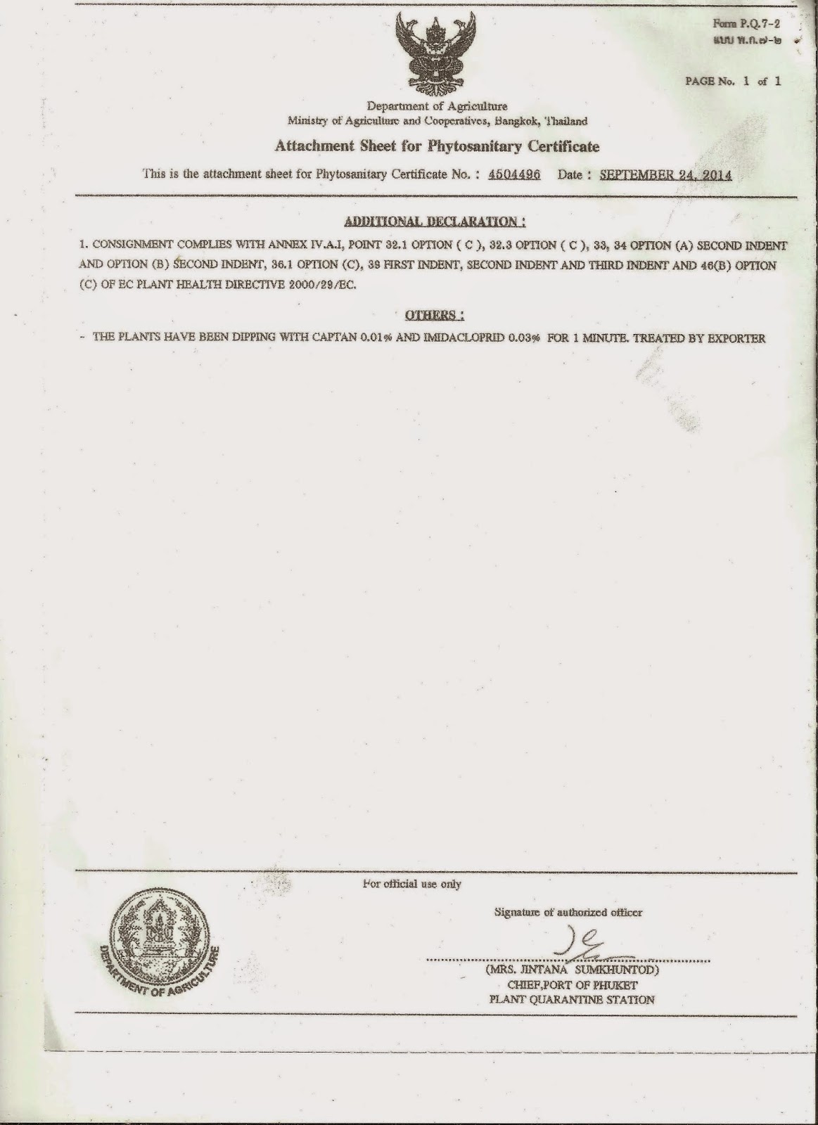 Buy plants in Thailand knowing how to import