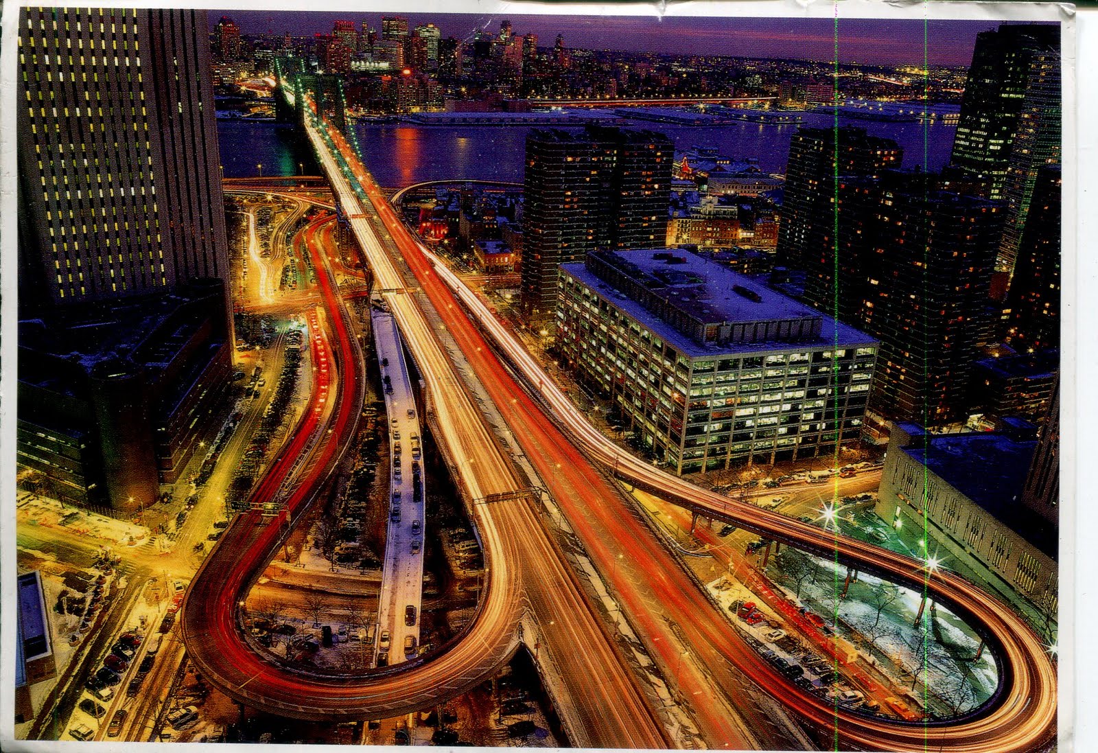 collect ROC USA Postcard New York Highways & Byways, posted from Canada