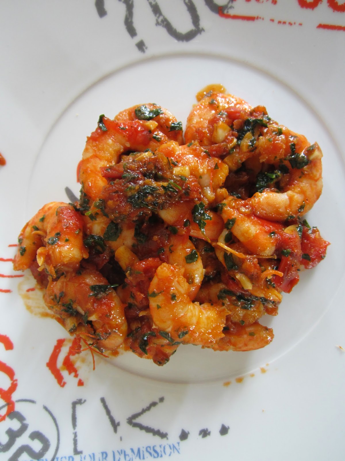 EvaBien Scampis Sautés à la Diable (Recette Slave)