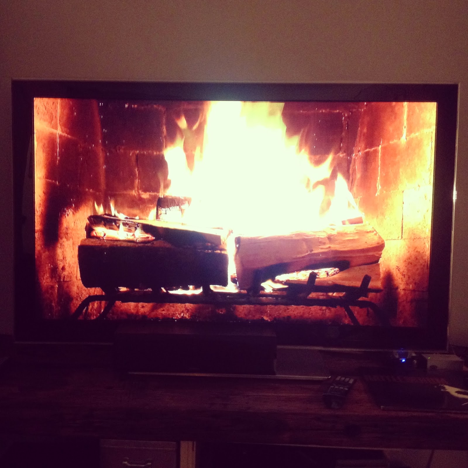 Party tip Roaring fire on a TV A CUP OF JO Bloglovin’