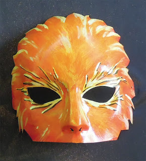 Brother Fire hand painted mask for St. Francis blessing of the animals ceremony