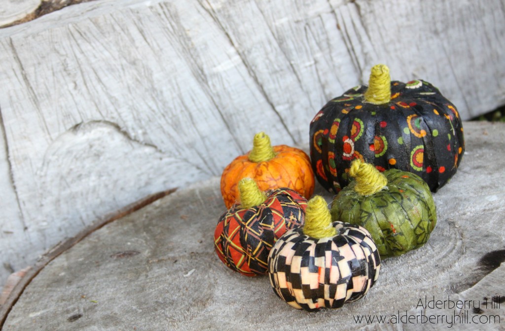 Someday Crafts PVC Pipe Pumpkin & Fabric Decoupaged Pumpkins