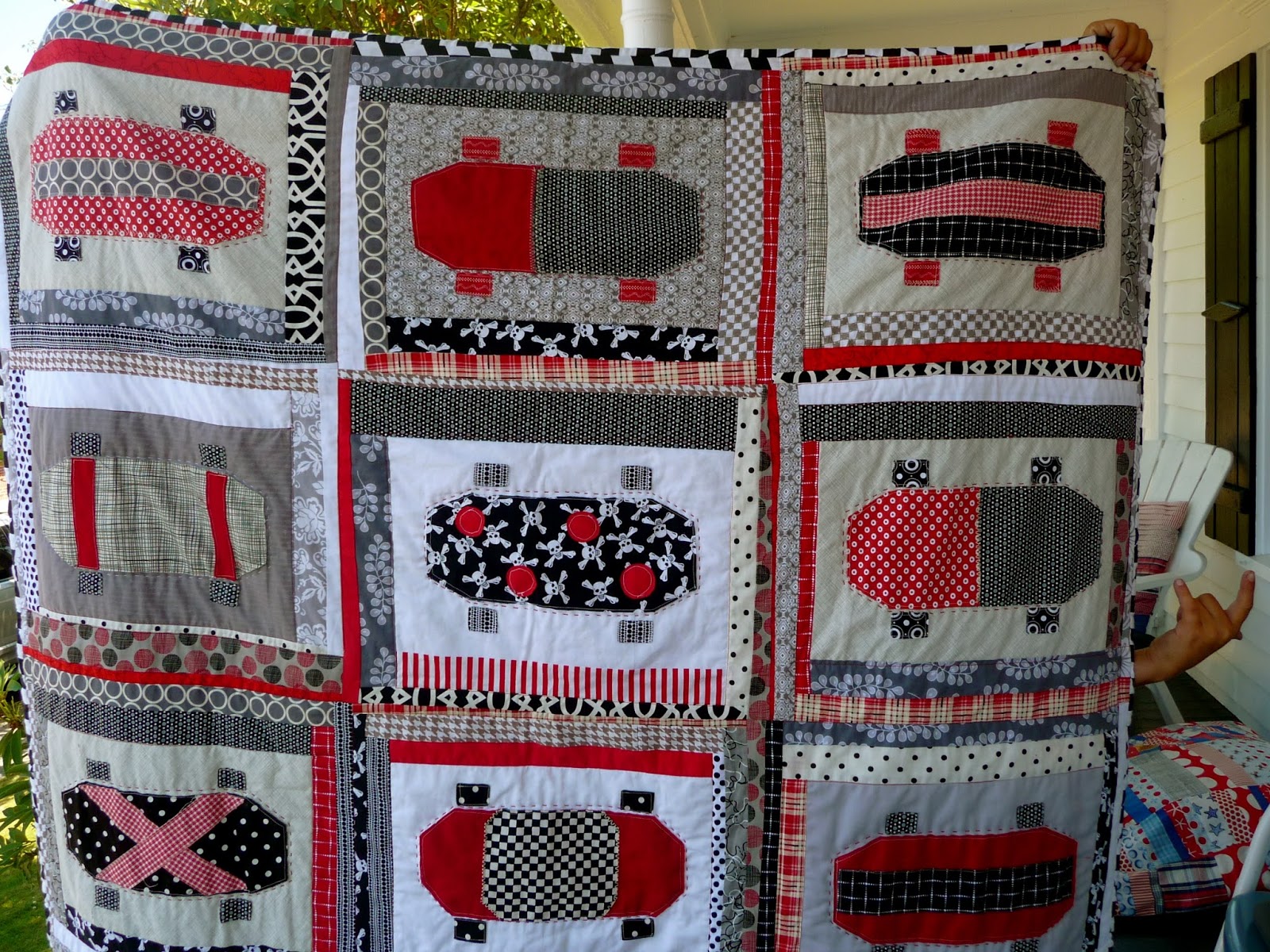 Duke Says Sew What Jack's Skateboard Quilt!