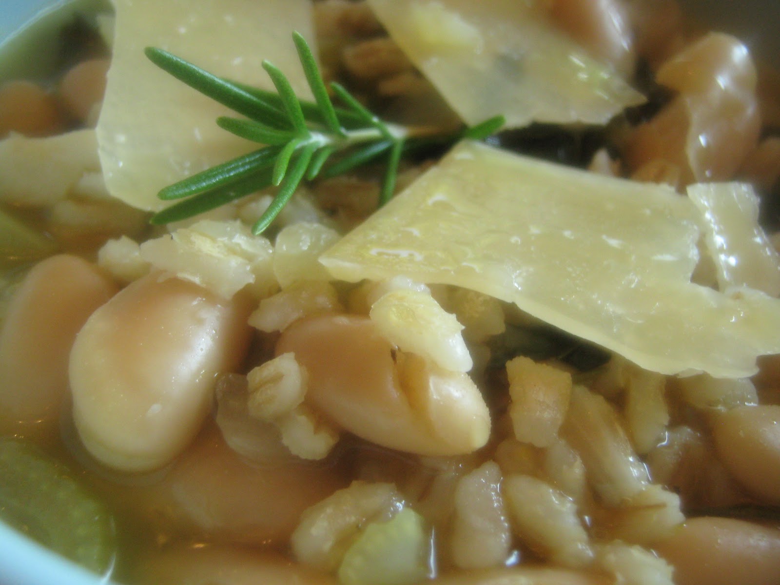 Rindy Mae White Bean and Barley Soup With Kale and Rosemary