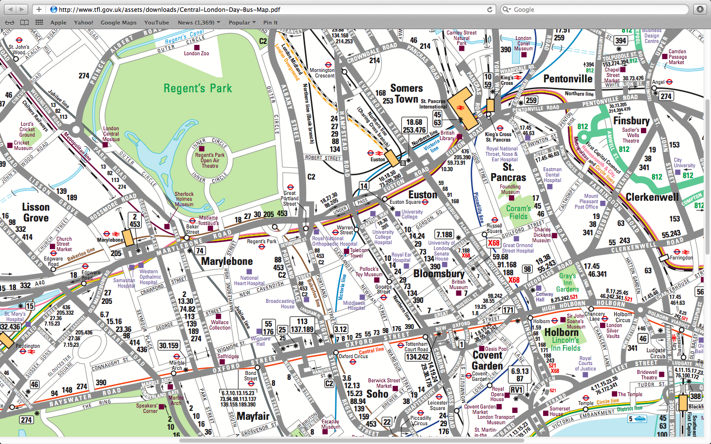 Street Map Of Central London Pdf
