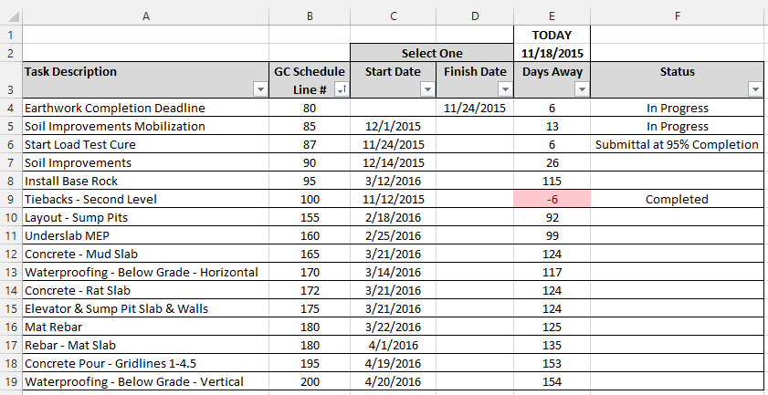 Arch ReCon Days Away Log Arch ReCon Days Away Log