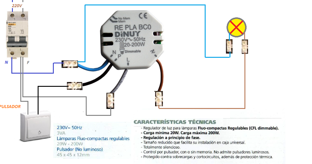 regulador de luz para lamparas Esquemas eléctricos