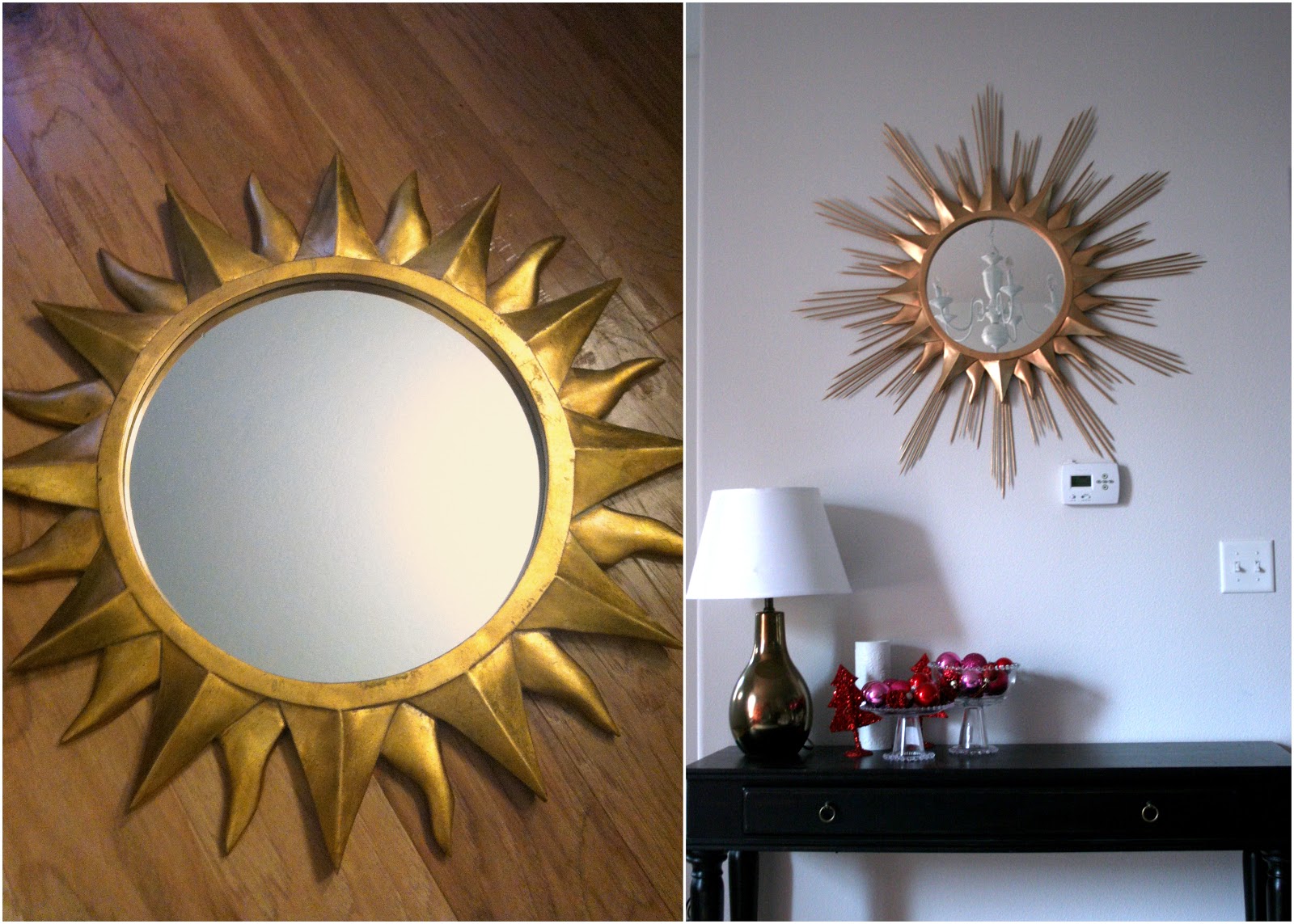 DIY: Paint Stick Sunburst Mirror