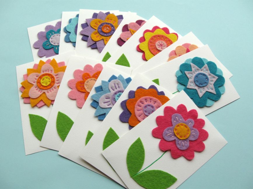 Bugs and Fishes by Lupin Making Felt Flower Cards