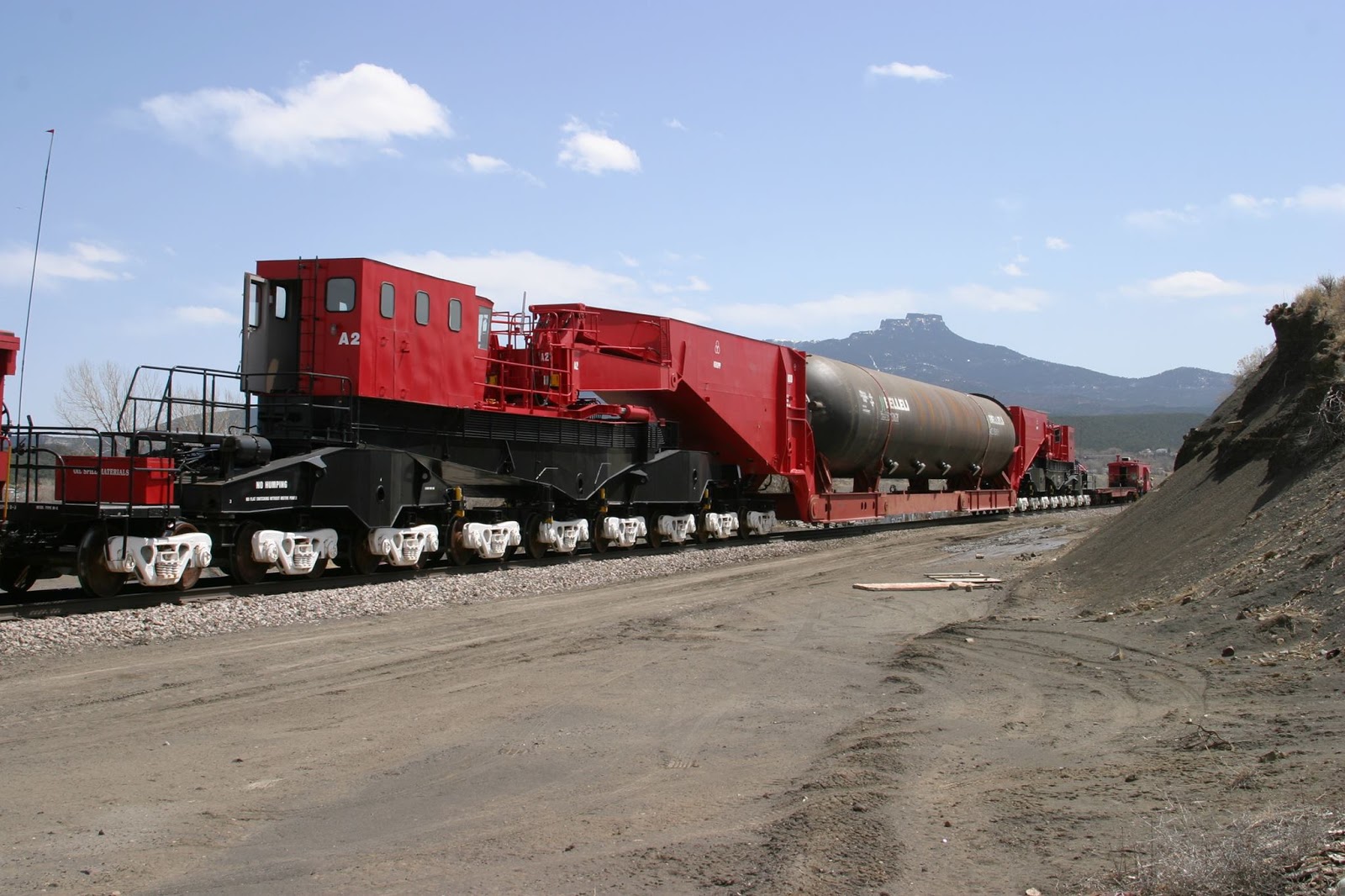 Industrial History Schnabel Freight Car for Long/Heavy Loads.
