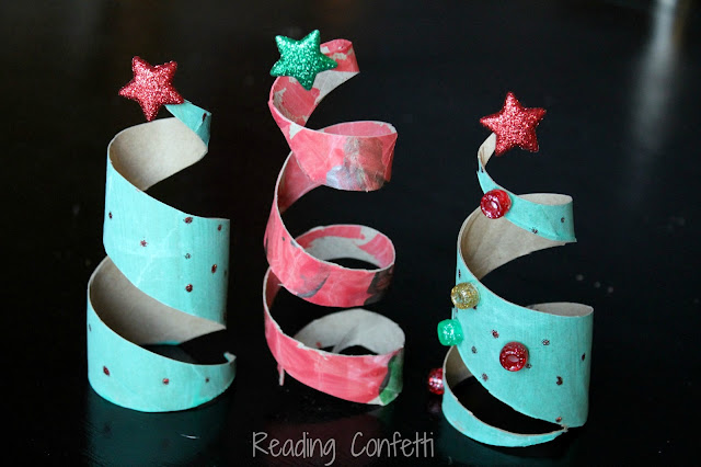 Toilet Paper Roll Christmas Tree from Reading Confetti