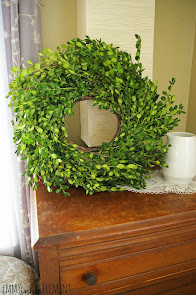 DIY faux boxwood wreath