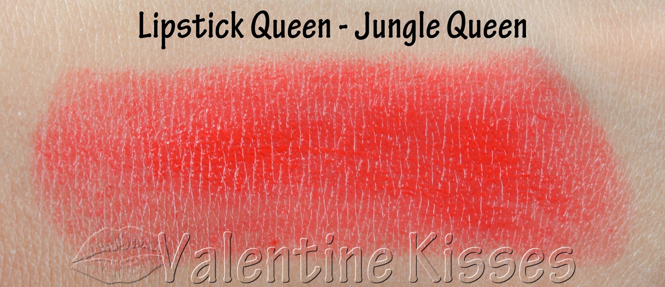 Valentine Kisses Lipstick Queen Jungle Queen lipstick pics, swatches
