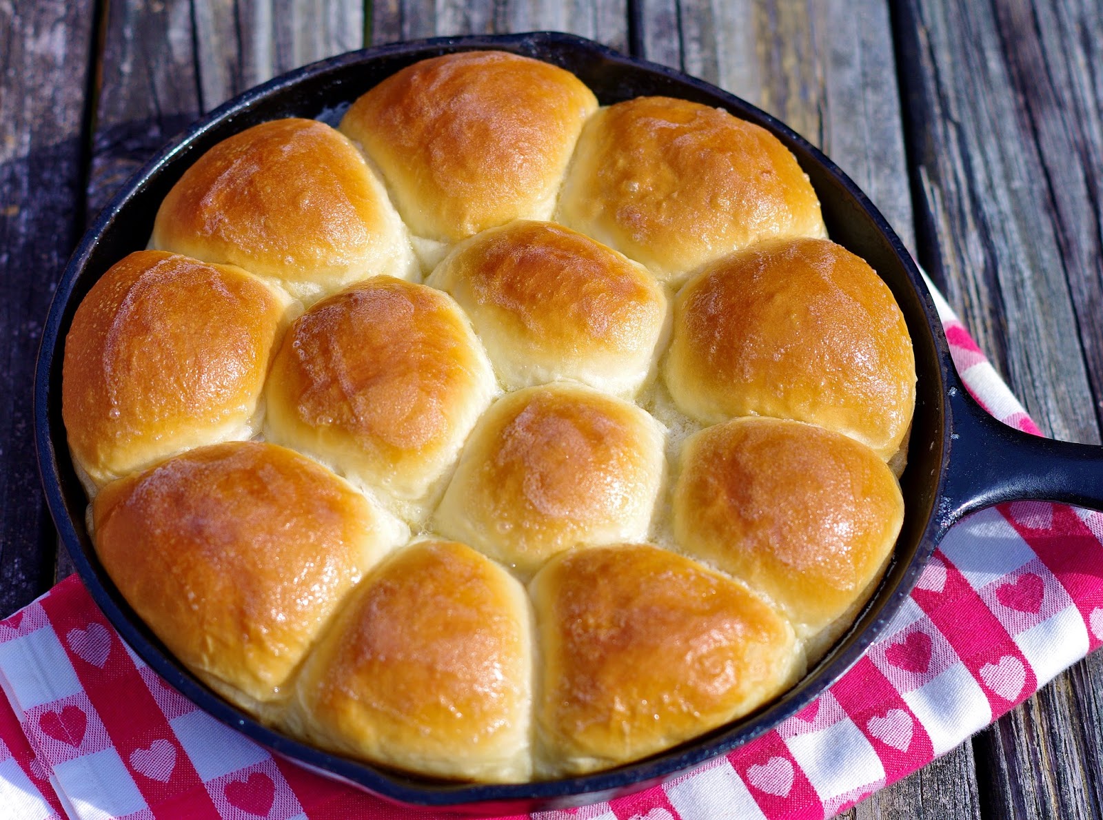 Sage Trifle Black Skillet Parker House Rolls