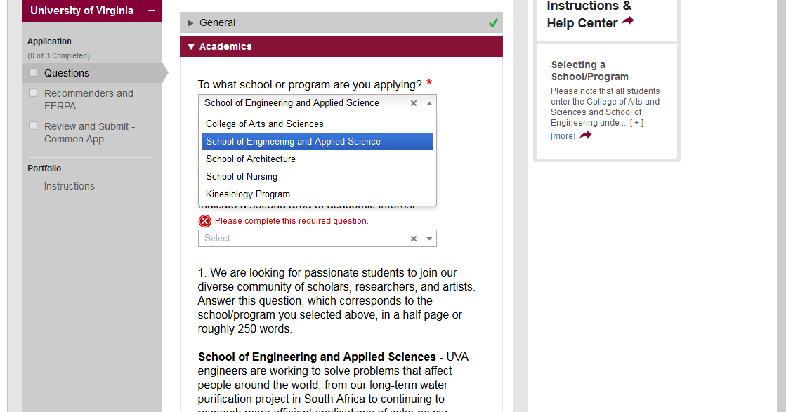 Uva application essay be