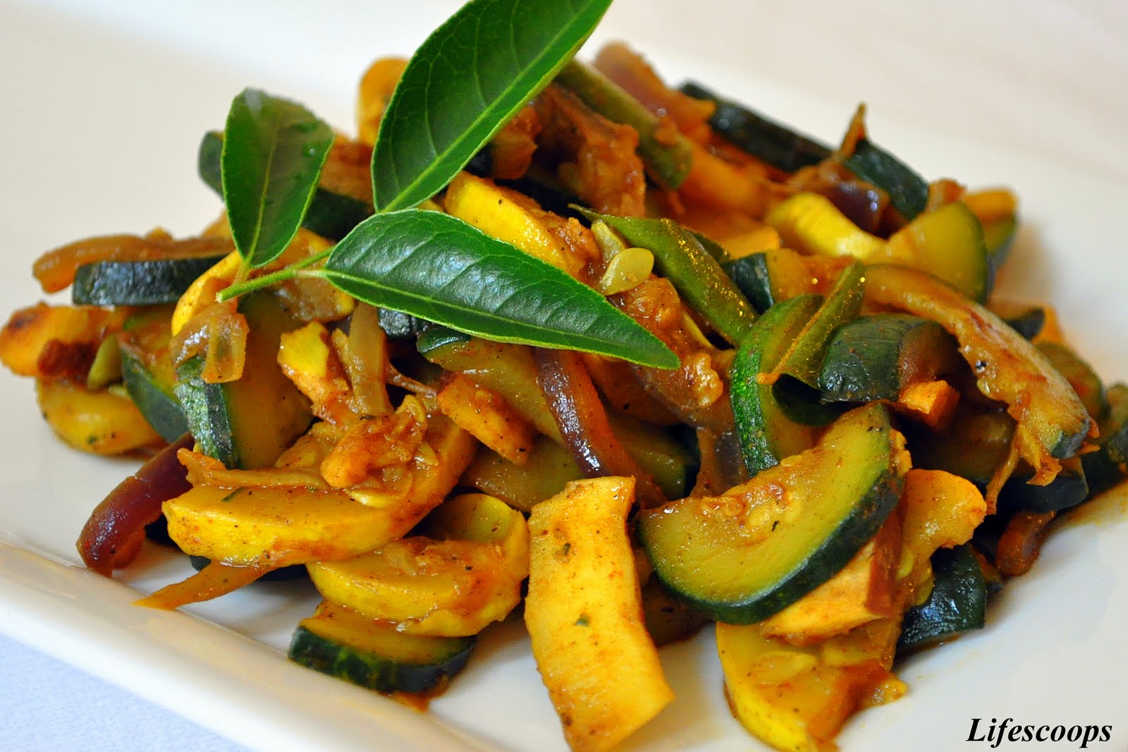 Life Scoops Yellow Squash and Zucchini with Coconut (Thenga Kothu)